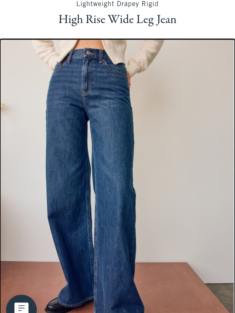 Abercrombie & Fitch High Rise Wide Leg Jeans - Blue